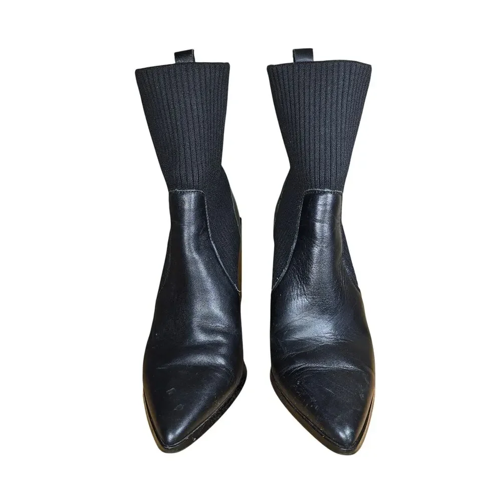 Steve Madden Hollis Sock Leather Block 4